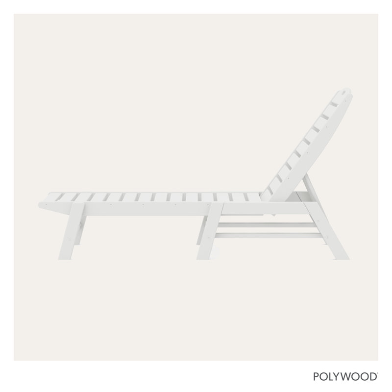 POLYWOOD Nautical Chaise, White