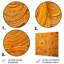 «Abstract Orange Swirl Collages V», art mural abstrait en métal-769023685