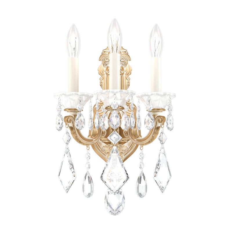 La Scala Candle Wall Light, Parchment Gold