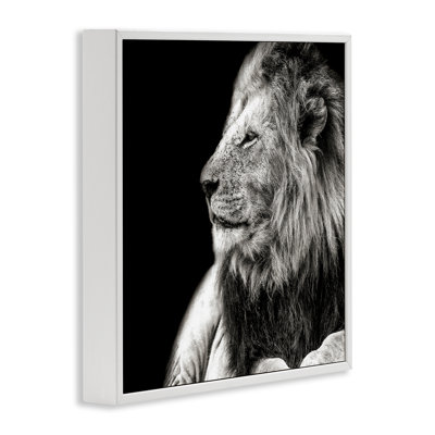 Portrait de lion sur estampe numérique par Shelley Lake