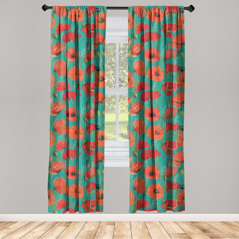 Zhelyo Semi Sheer Curtain Pair, 84" W x 63" H