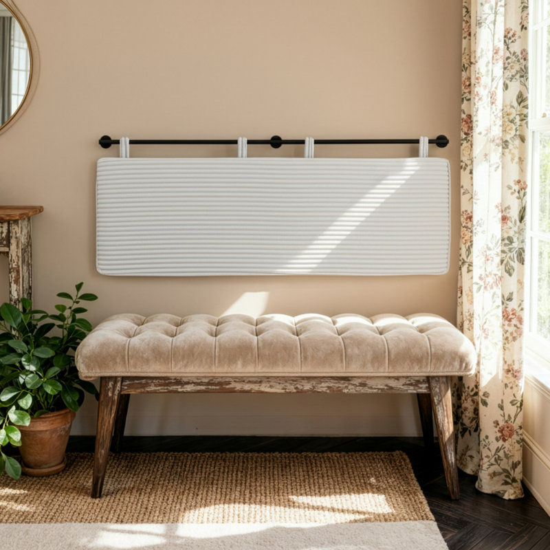 Easy Installation Upholstered Headboard, Beige