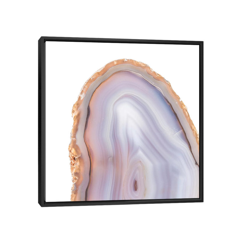 Rose Quartz, impression sur toile tendue, H 18 po x l 18 po x P 1,5 po, Toile avec cadre noir, Pas de tapis