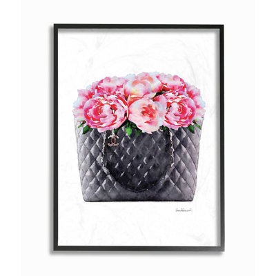 «Pink Flower Purse Glam Fashion» par Amanda Greenwood - reproduction d'art