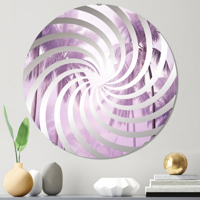 Miroir d'appoint Lavender Jungle Palm Tree Lagoon