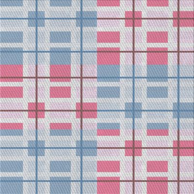 Tapis rose/bleu/vert à motifs