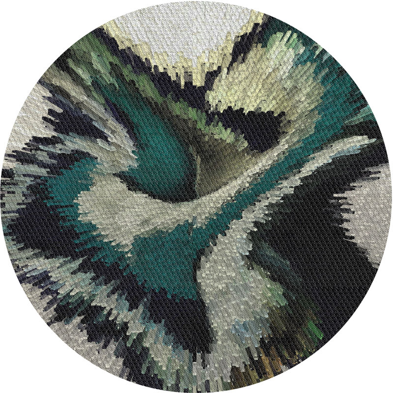 Sanremo Abstract Indoor Rug, Round 5'