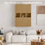 Armoire murale 59 po en chêne clair 59 po avec deux portes et cinq tablettes-129984683-129984685