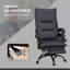 Chaise de bureau en microfibre avec massage, chaleur, repose-pieds, gris