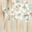Fleurs blanches sur bois - Arbres décor de bureau encadré sur toile