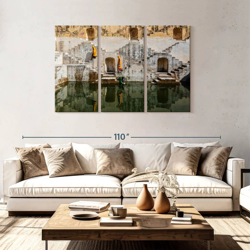 Lilie Jaipur Stepwell, 48" H x 74" W