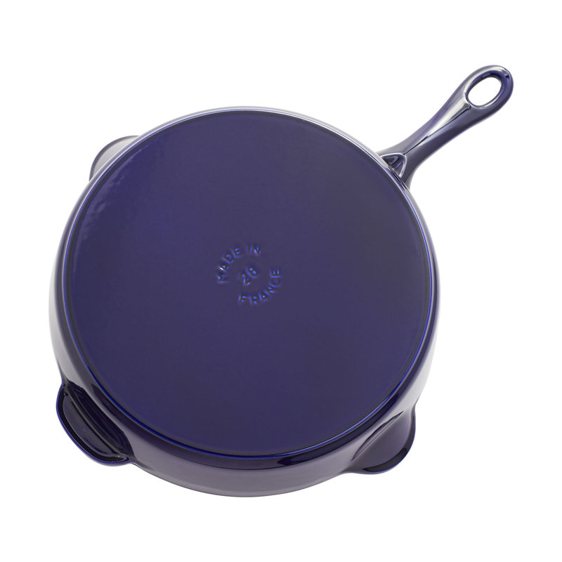 Pans Cast Iron Traditional Deep Frypan, Dark Blue, 8.5"
