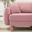 Canapé modulaire moderne à 2 boucles roses avec pieds cylindriques, coussins de dossier moelleux et amovible pour le confort de la chambre à coucher en tissu distinctif, assise confortable-1269844133
