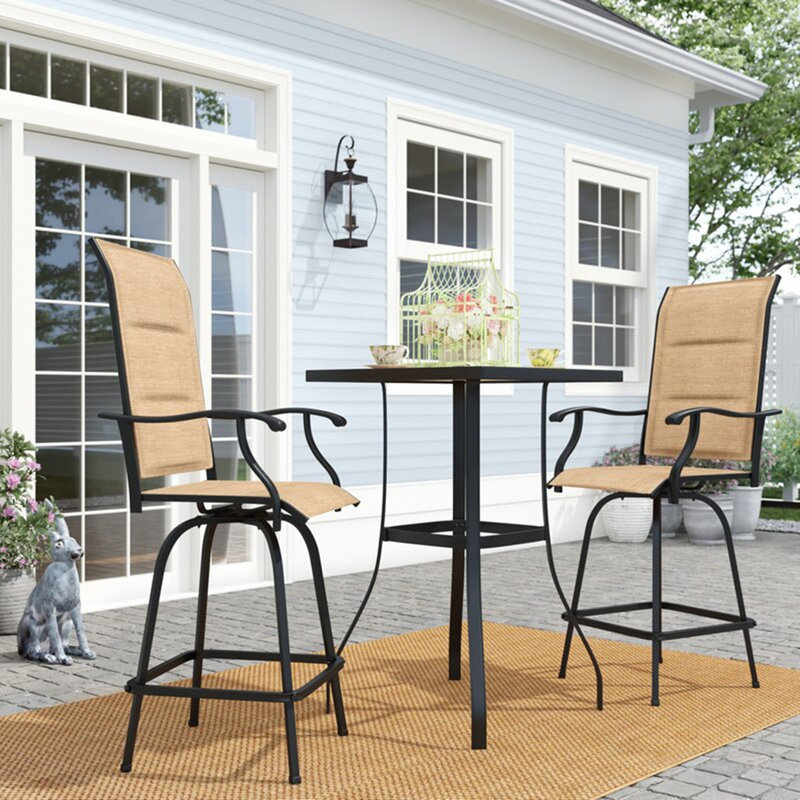 Alyne 2 - Person Patio Dining Set with Square Table