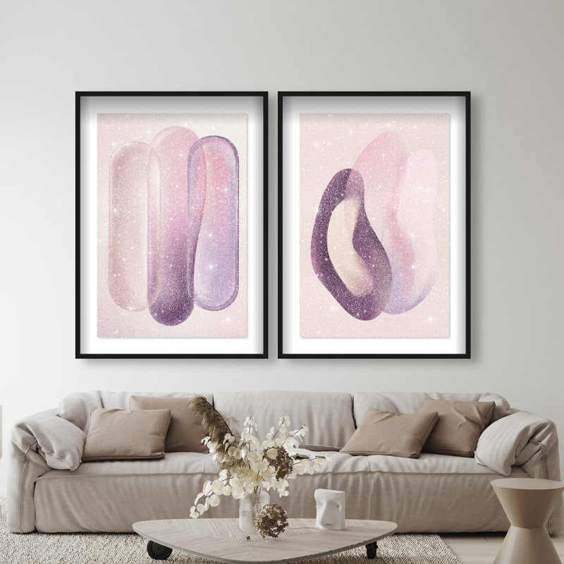 Berry Love Set Set by Oliver Gal, 75"H x 51"W, Black Shadowbox