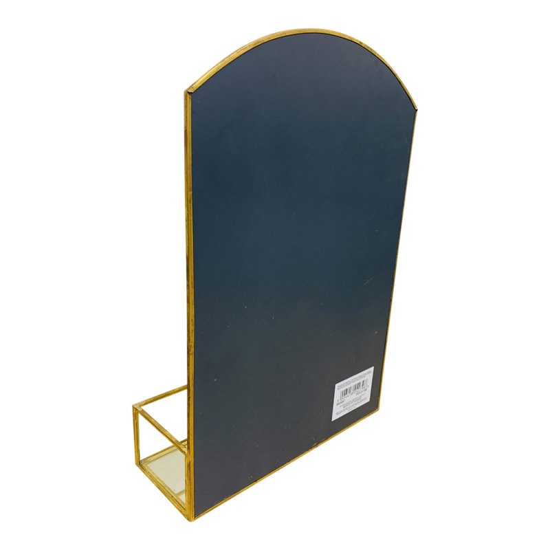 Merser Metal Wall Mirror with Shelves
