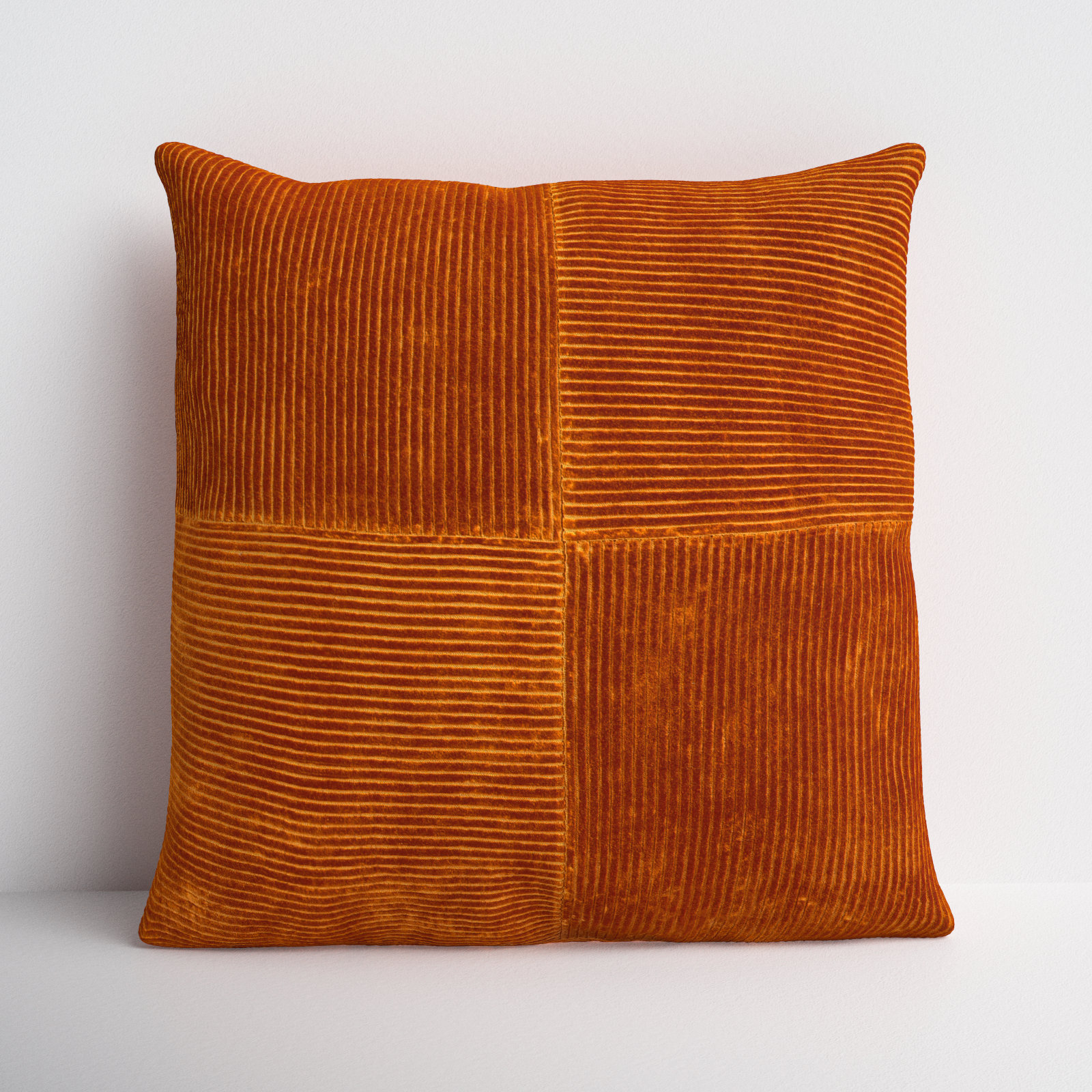 Selma Cotton Throw Pillow, 20" x 20", Brick Red
