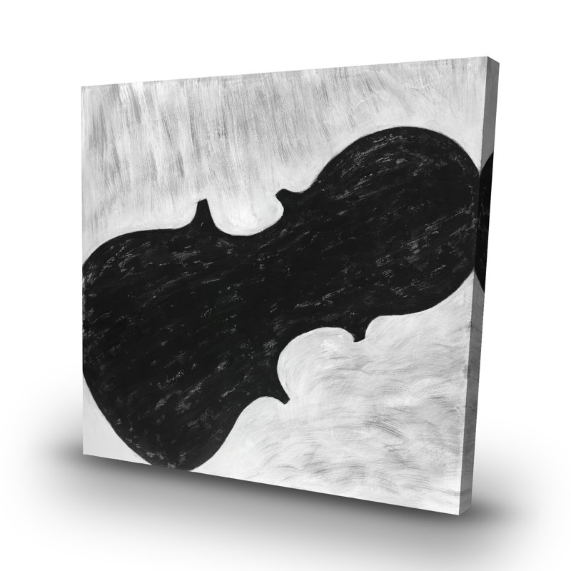 Violin silhouette - 32"x32" art on canvas