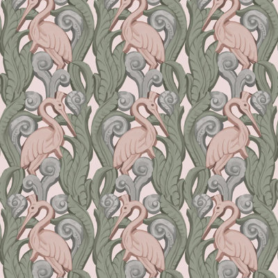 Deco Heron - Wallpaper