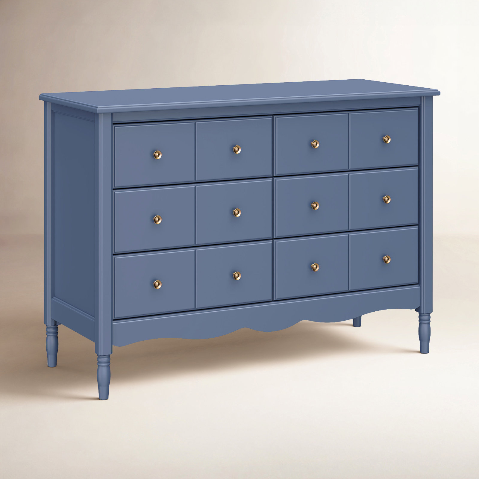 Liberty 6-Drawer Double Dresser, Cove Blue