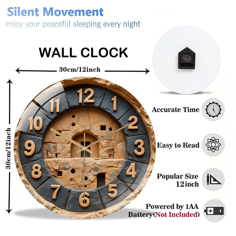Horloge murale 12 po