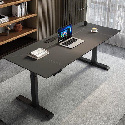Bureau moderne noir électrique à hauteur réglable