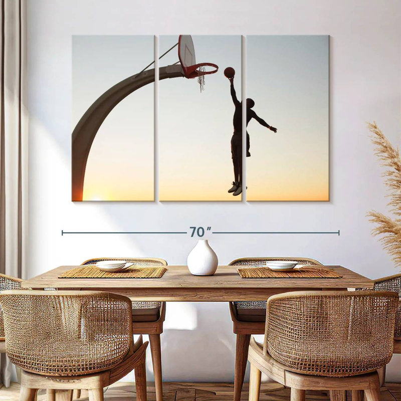 Sunset Slam Dunk, 14" H x 23" W