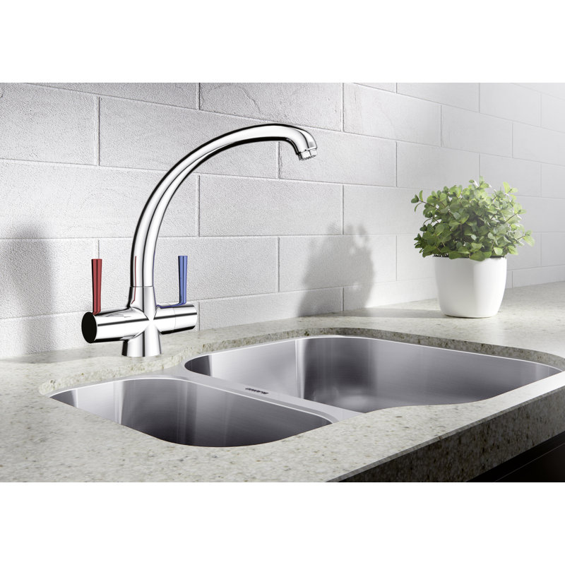 Focus Twin Lever Monobloc Tap