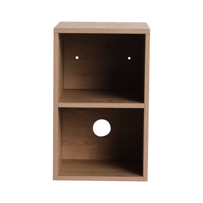 12 Inch Wall Mounted Storage Shelves In Modern Design, 2 - Shelf Plywood Unit With Imitative Oak Look, Suitable For Multiple Rooms Shelves, Plywood, Oak, Bedroom Areas, Dressing Room Areas