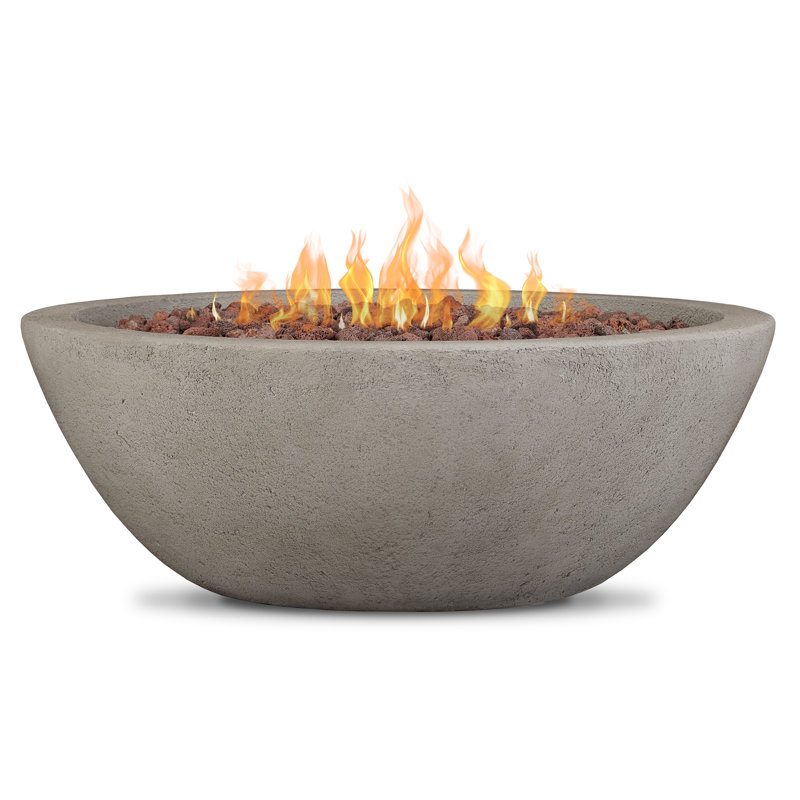 RIVERSIDE Propane Fire Bowl with Natural Gas Conversion Kit by Real Flame, Gray