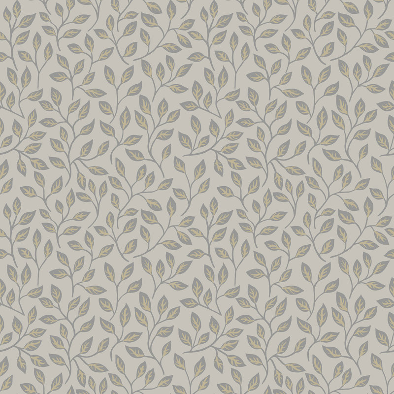 Bryanna 1005cm x 53cm Matte Wallpaper Roll, Grey