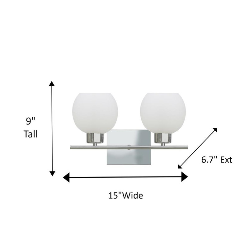 Éclairage pour meuble-lavabo à intensité variable Aimur, Chrome, 2