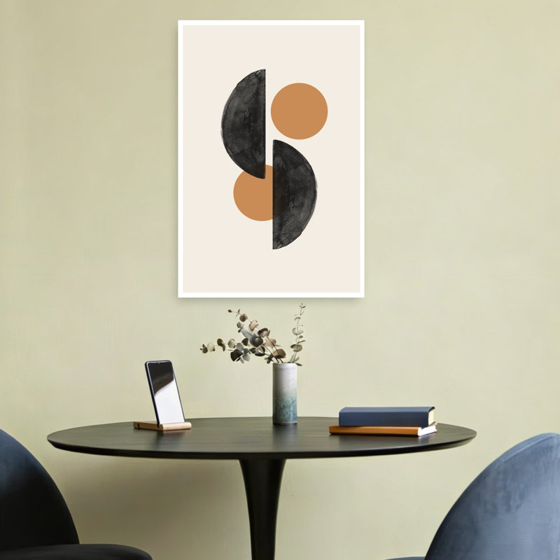 Reproduction d'art géométrique abstrait géométrique contemporain, 24" H x 16" W