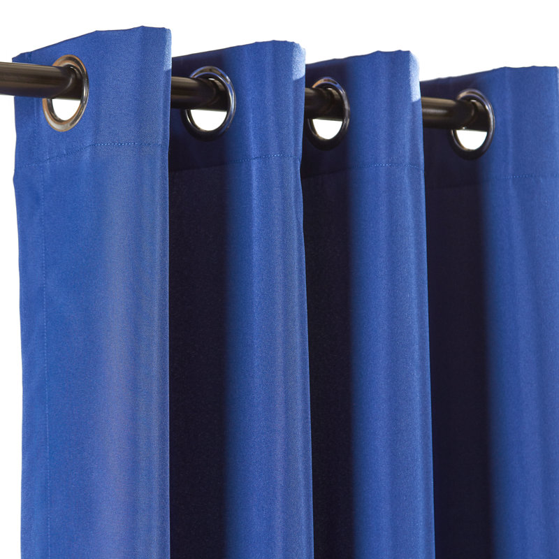 Panneau de rideau simple obscurcissant extérieur avec œillets Shipton, Marine, L 52 po x L 84 po