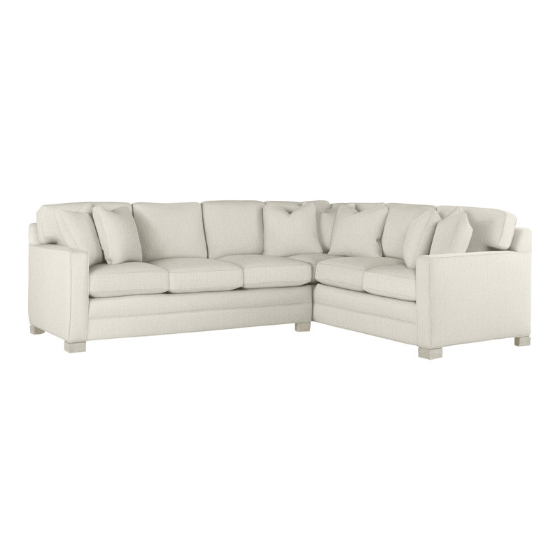 American Bungalow 2-Piece Hillcrest L-Sectional, Nomad Snow Crypton® Chenille, Wrenn