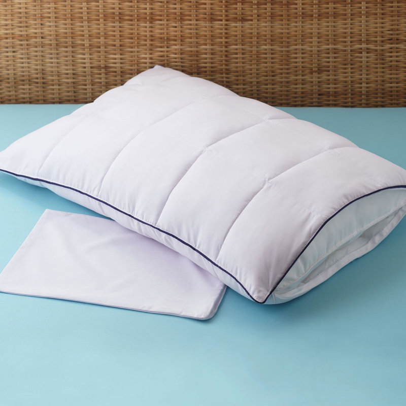 White Hypoallergenic Nylon Travel Pillow and Enhancer