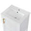 Meuble-lavabo de 20 po avec lavabo, armoire de salle de bain avec porte à fermeture douce, support de rangement et tablette ouverte-734441978