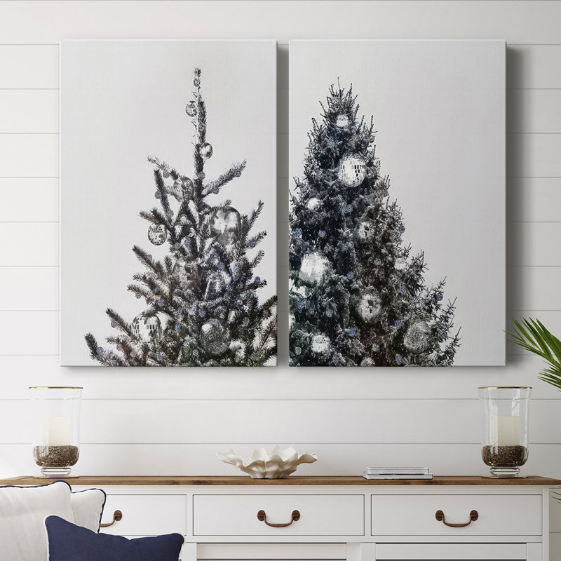 Arbre de Noël disco I - Toile tendue avec châssis de qualité supérieure - Prêt à être accroché