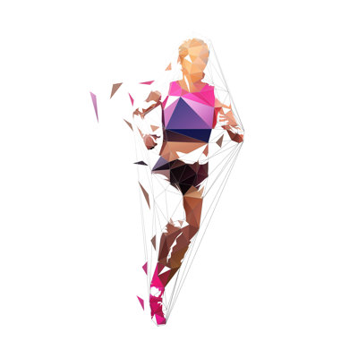 Woman Running by Msan10 - Wrapped Canvas Print