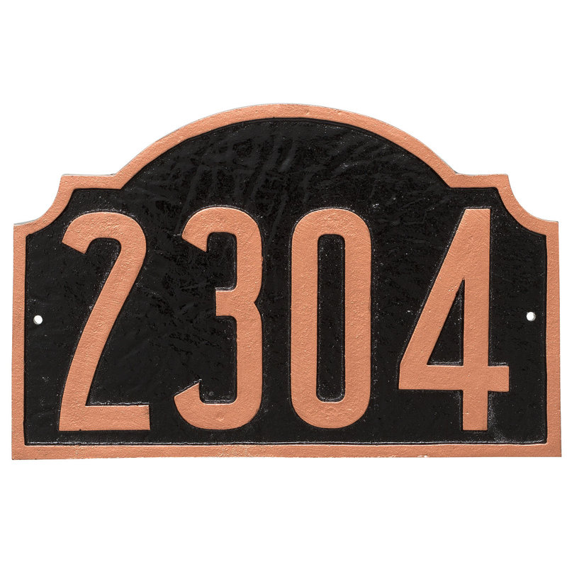 Arch Wall Plaque, Black/Copper