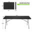 Table pliante robuste de 8 pi, bureau de pique-nique portatif intérieur et extérieur en plastique avec pieds et poignée en acier-89255269