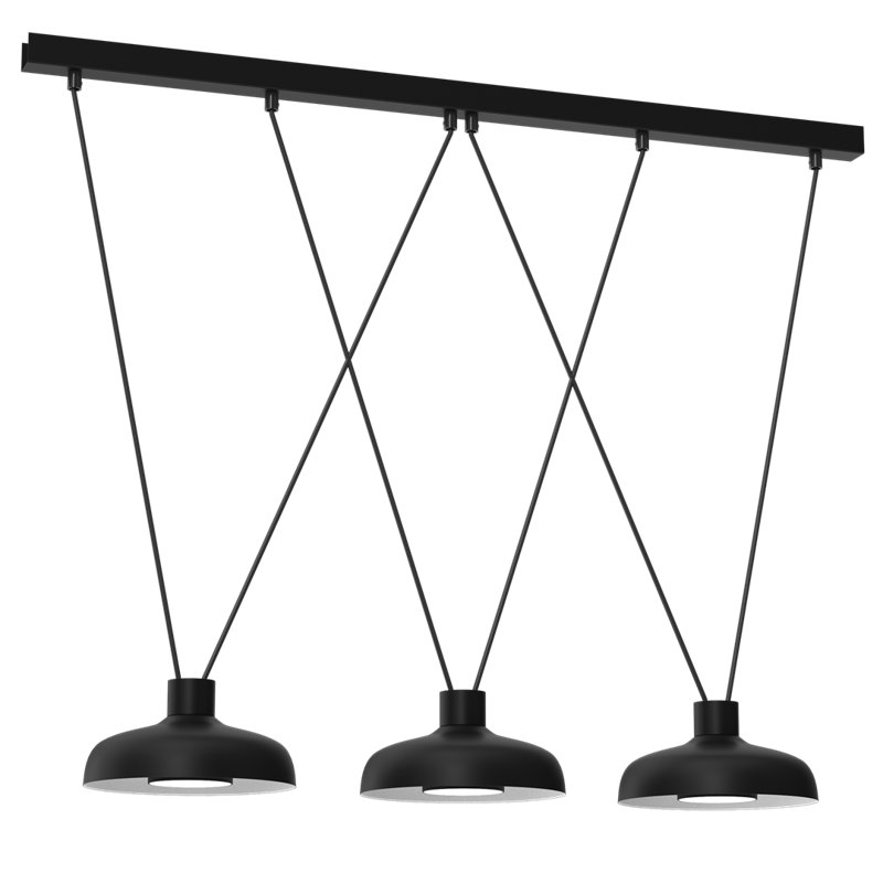 Linea 3 - Light Matte Black Kitchen Island Pendant