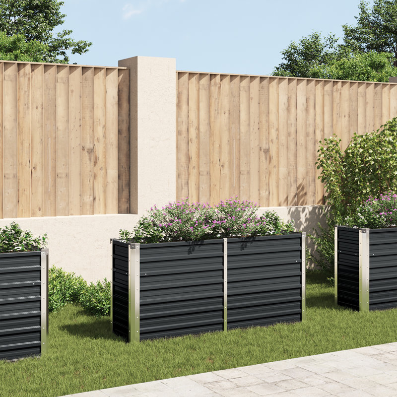 Alissa Planter Box, Anthracite, 77 cm H x 160 cm W x 40 cm D