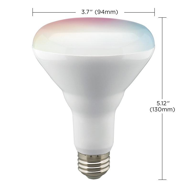 9,5 watts (équivalent à 65 watts), ampoule à DEL intelligente BR30, à intensité variable, base blanche réglable