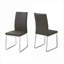 Ensemble de 2 chaises de salle à manger en similicuir gris neutre pour l'espace-2000055109-2000055111