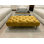 Soft Plush Fabric Chesterfield Footrest & Coffee Table With Chrome Feet 