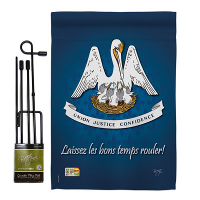 Double Sided 18.5'' H x 13'' W Polyester Flag Set