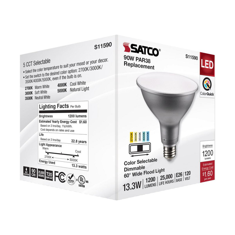 13.3 Watt White LED Bulb