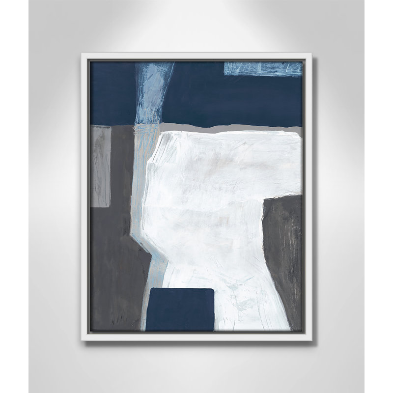Étude sur la Méditerranée Catine par Filippo Ioco - reproduction, H 15,5 po x l 12,5 po x P 2 po, Toile avec cadre blanc