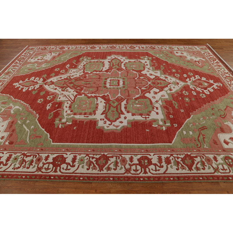 Tapis oriental Heriz Serapi noué à la main 9 x 12